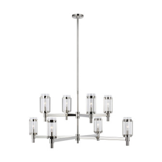 Flynn Eight Light Chandelier in Polished Nickel (454|LC1038PN)