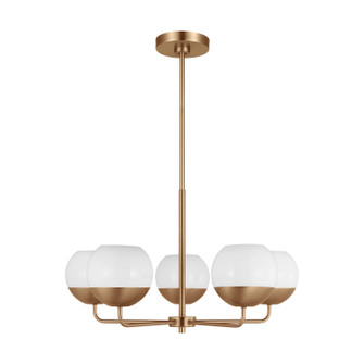 Alvin Five Light Chandelier in Satin Brass (454|3168105-848)