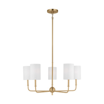 Foxdale Five Light Chandelier in Satin Brass (454|3109305-848) Foxdale Five Light Chandelier in Satin Brass (454|3109305-848)