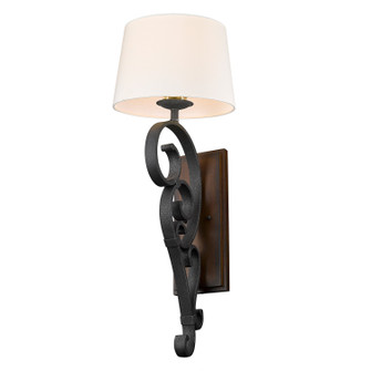 Madera One Light Wall Sconce in Black Iron (62|1821-WT1 BI-RO)
