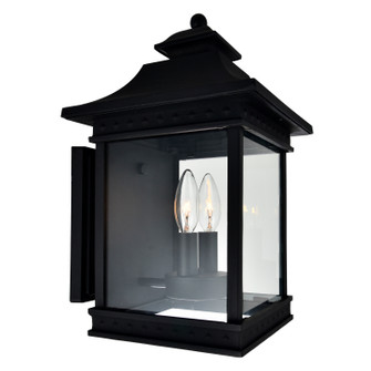 Cleveland Two Light Outdoor Wall Lantern in Black (401|0416W9-A-2-101)