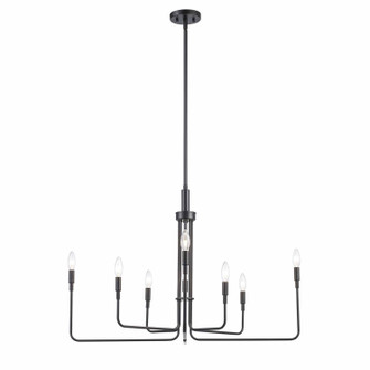 Charlotte Eight Light Chandelier in Black (110|11318 BK)