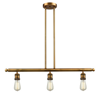 Franklin Restoration Three Light Island Pendant in Brushed Brass (405|213-BB)