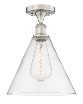 Edison One Light Semi-Flush Mount in Brushed Satin Nickel (405|616-1F-SN-GBC-122)