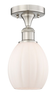 Edison One Light Semi-Flush Mount in Brushed Satin Nickel (405|616-1F-SN-G81)