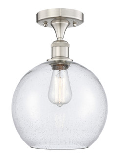 Edison One Light Semi-Flush Mount in Brushed Satin Nickel (405|616-1F-SN-G124-10)