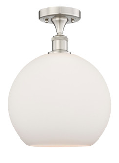 Edison One Light Semi-Flush Mount in Brushed Satin Nickel (405|616-1F-SN-G121-12)
