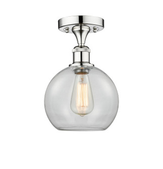 Edison One Light Semi-Flush Mount in Polished Chrome (405|616-1F-PC-G122-8)