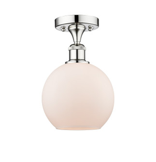 Edison One Light Semi-Flush Mount in Polished Chrome (405|616-1F-PC-G121-8)