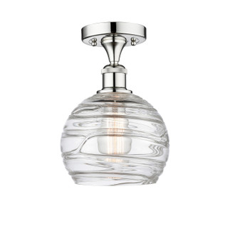 Edison One Light Semi-Flush Mount in Polished Chrome (405|616-1F-PC-G1213-8)