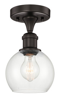 Edison One Light Semi-Flush Mount in Oil Rubbed Bronze (405|616-1F-OB-G122-6)
