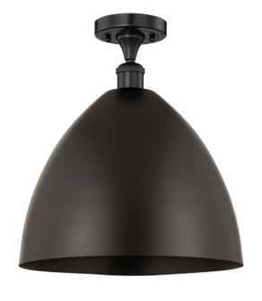 Edison One Light Semi-Flush Mount in Matte Black (405|616-1F-BK-MBD-16-BK)