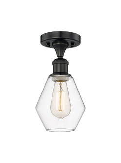 Edison One Light Semi-Flush Mount in Matte Black (405|616-1F-BK-G652-6)