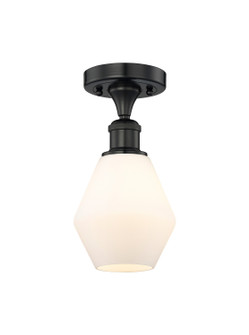 Edison One Light Semi-Flush Mount in Matte Black (405|616-1F-BK-G651-6)
