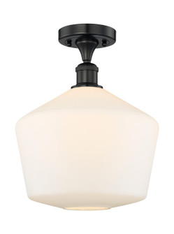 Edison One Light Semi-Flush Mount in Matte Black (405|616-1F-BK-G651-12)