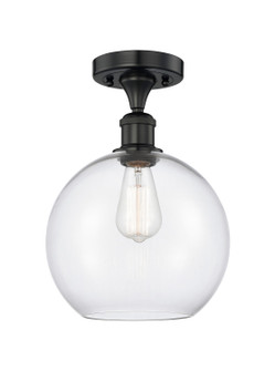 Edison One Light Semi-Flush Mount in Matte Black (405|616-1F-BK-G122-10)