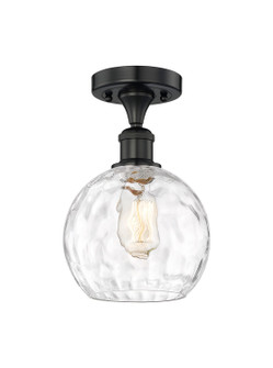 Edison One Light Semi-Flush Mount in Matte Black (405|616-1F-BK-G1215-8)