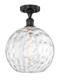 Edison One Light Semi-Flush Mount in Matte Black (405|616-1F-BK-G1215-12)