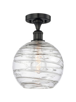 Edison One Light Semi-Flush Mount in Matte Black (405|616-1F-BK-G1213-10)