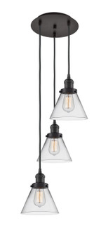 Franklin Restoration Three Light Pendant in Oil Rubbed Bronze (405|113F-3P-OB-G42)