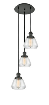 Franklin Restoration Three Light Pendant in Matte Black (405|113F-3P-BK-G172)