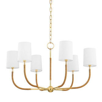 Webson Six Light Chandelier in Aged Brass (70|3534-AGB)