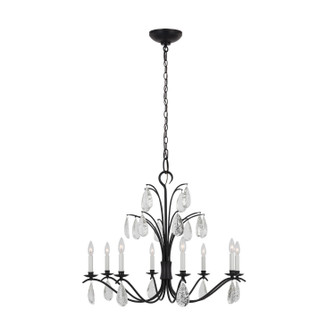 Shannon Eight Light Chandelier in Aged Iron (454|CC1608AI)