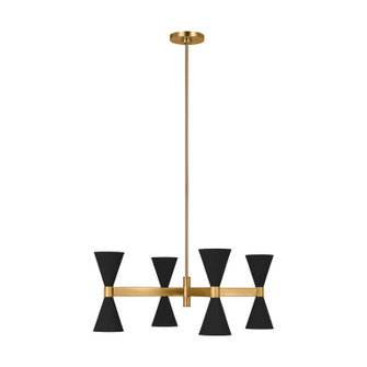 Albertine Eight Light Chandelier in Midnight Black (454|AEC1078MBK)