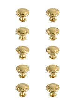 Logyn Knob Multipack (Set of 10) in Brushed Gold (173|KB2005-GD-10PK)