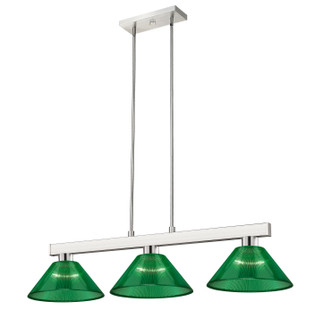 Cobalt Three Light Billiard in Brushed Nickel (224|152BN-ARG) Cobalt Three Light Billiard in Brushed Nickel (224|152BN-ARG)