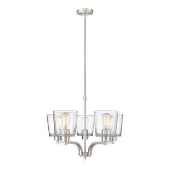 Evalon Five Light Chandelier in Brushed Nickel (59|497005-BN)