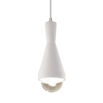 Radiance One Light Pendant in Bisque (102|CER-6520-BIS-NCKL-WTCD)