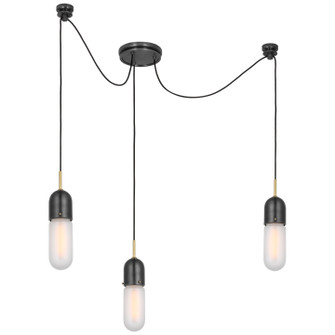 Junio LED Pendant in Bronze and Brass (268|TOB 5645BZ/HAB-FG-3)