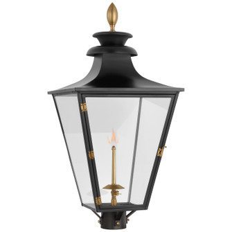 Albermarle2 Gas Post Light in Matte Black And Brass (268|CHO 7430BLK-CG)