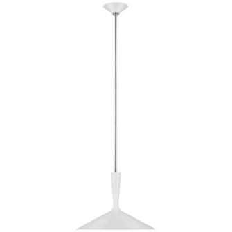 Rosetta LED Pendant in Matte White and Polished Nickel (268|ARN 5541WHT/PN)