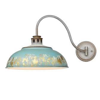 Kinsley One Light Wall Sconce in Aged Galvanized Steel (62|0865-A1W AGV-TEAL)