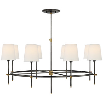 Bryant Eight Light Chandelier in Bronze and Hand-Rubbed Antique Brass (268|TOB 5024BZ/HAB-L)