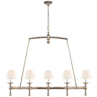 Classic Five Light Linear Chandelier in Polished Nickel (268|SL 5811PN-L)