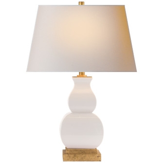 Fang Gourd One Light Table Lamp in Ivory Crackle Ceramic (268|CHA 8627IC-L)