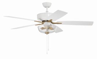 Pro Plus 101 52'' Ceiling Fan in White/Satin Brass (46|P101WSB5-52WWOK)