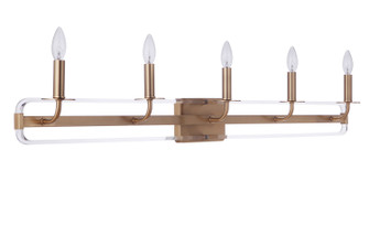 Graclyn Five Light Vanity in Satin Brass (46|57705-SB) Graclyn Five Light Vanity in Satin Brass (46|57705-SB)