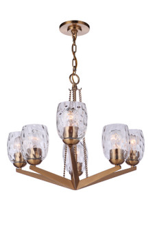 Guiding Star Six Light Chandelier in Satin Brass (46|57326-SB)