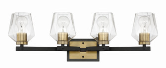 Avante Grand Four Light Vanity in Flat Black/Satin Brass (46|56904-FBSB)