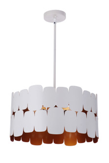 Sabrina Four Light Pendant in Matte White / Gold Luster (46|56694-MWWGLR)