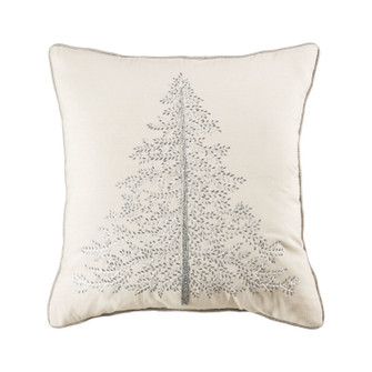 Glistening Trees Pillow in Chateau Grey, Snow (45|908132)
