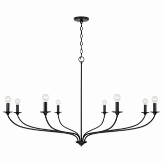 Dolan Eight Light Chandelier in Matte Black (65|449981MB)