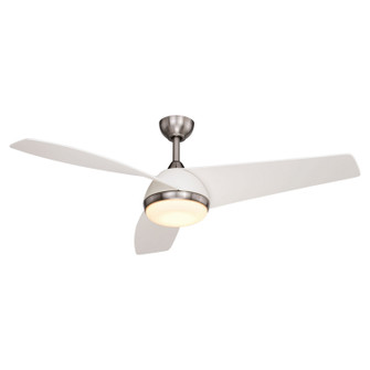 Odell 52''Ceiling Fan in Brushed Nickel and Matte White (63|F0091)