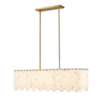 Viviana Five Light Linear Chandelier in Rubbed Brass (224|345-40L-RB)