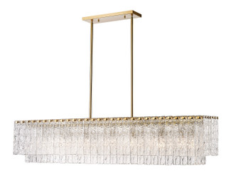 Glacier Seven Light Linear Chandelier in Modern Gold (224|1943-53L-MGLD)