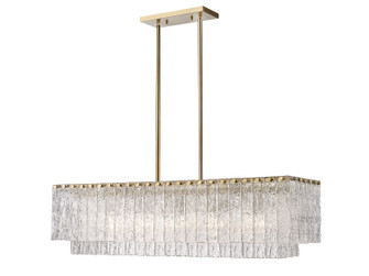 Glacier Five Light Linear Chandelier in Modern Gold (224|1943-42L-MGLD)